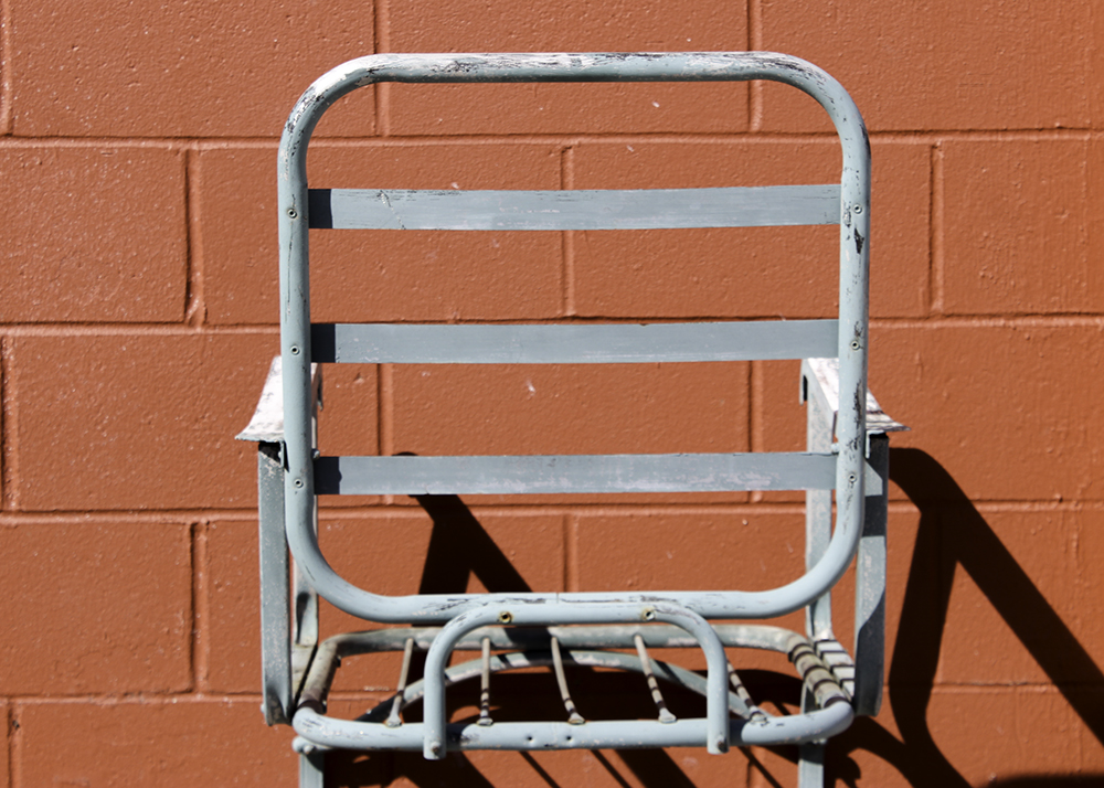 Pair of Mid-Century Metal Patio Spring Chairs.