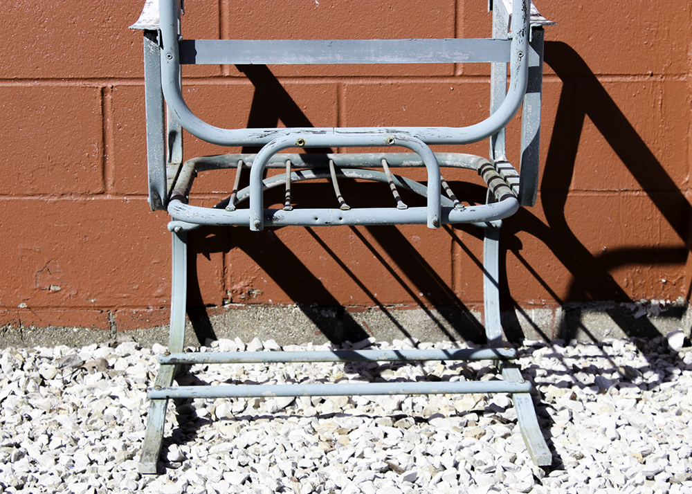 Pair of Mid-Century Metal Patio Spring Chairs.