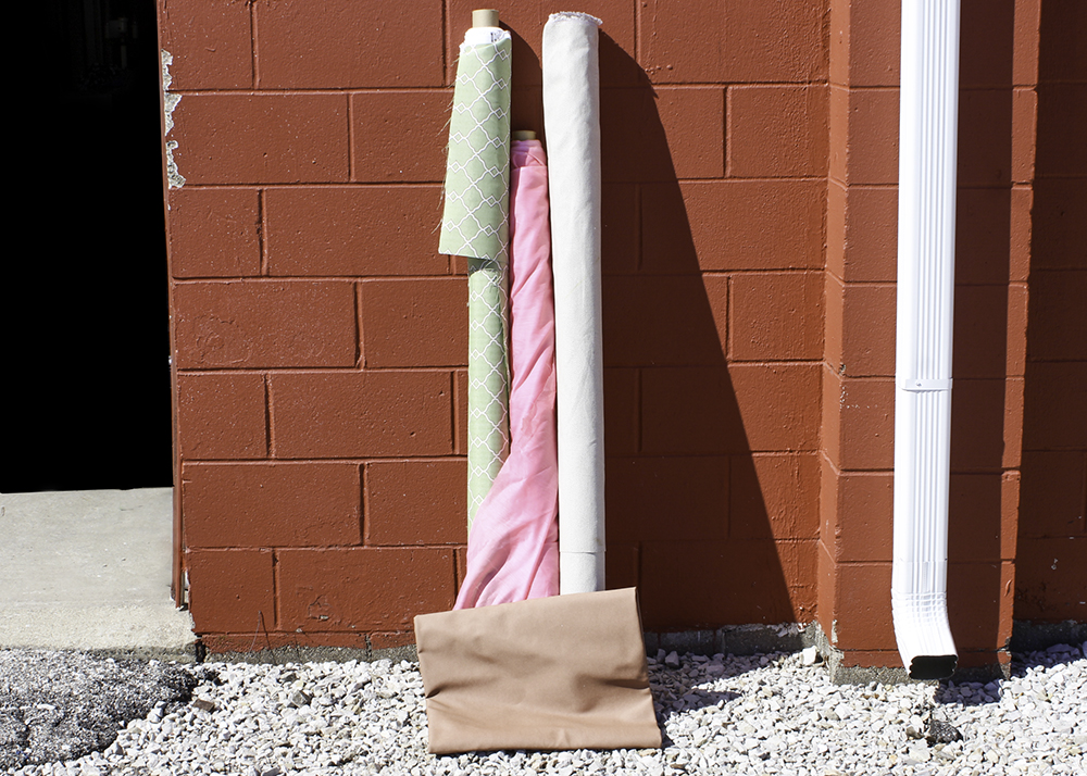 Assortment of Upholstery Fabric Bolts and Scrap