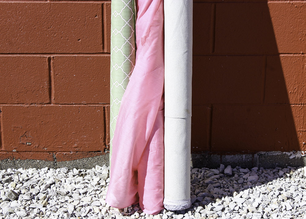 Assortment of Upholstery Fabric Bolts and Scrap