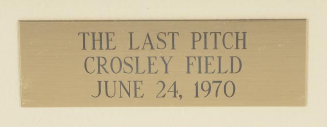 Last Game Crosley Field First Game Riverfront Schildman Framed Display
