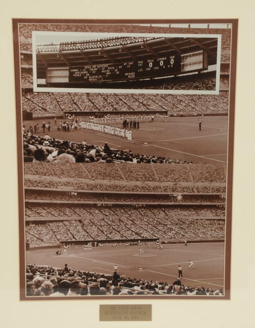 Last Game Crosley Field First Game Riverfront Schildman Framed Display
