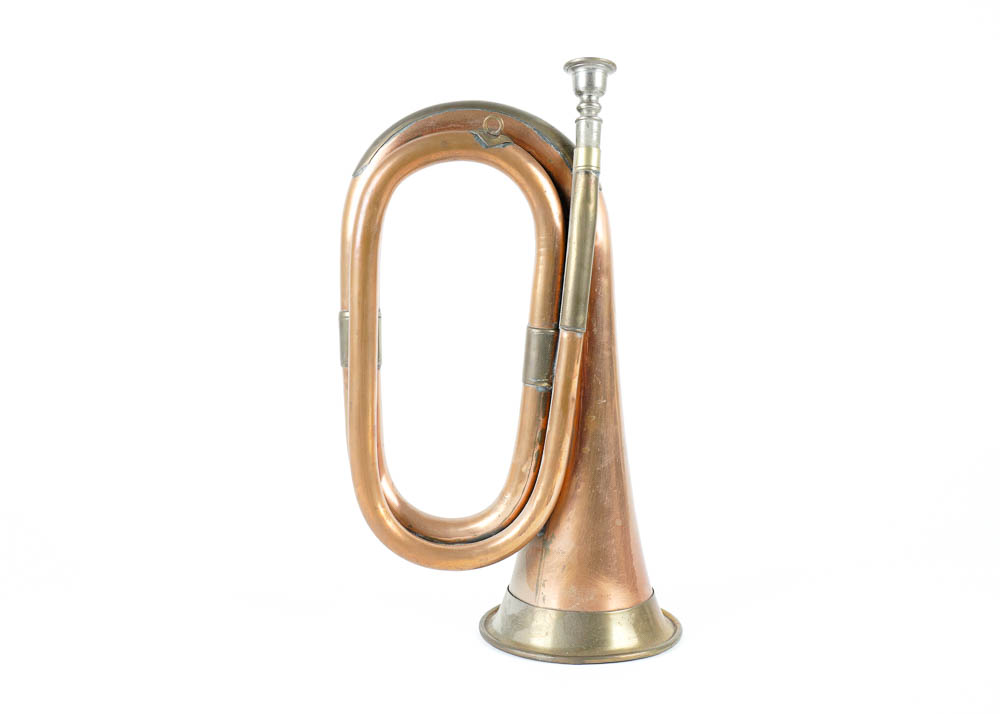 1940s Copper and Brass Military Bugle