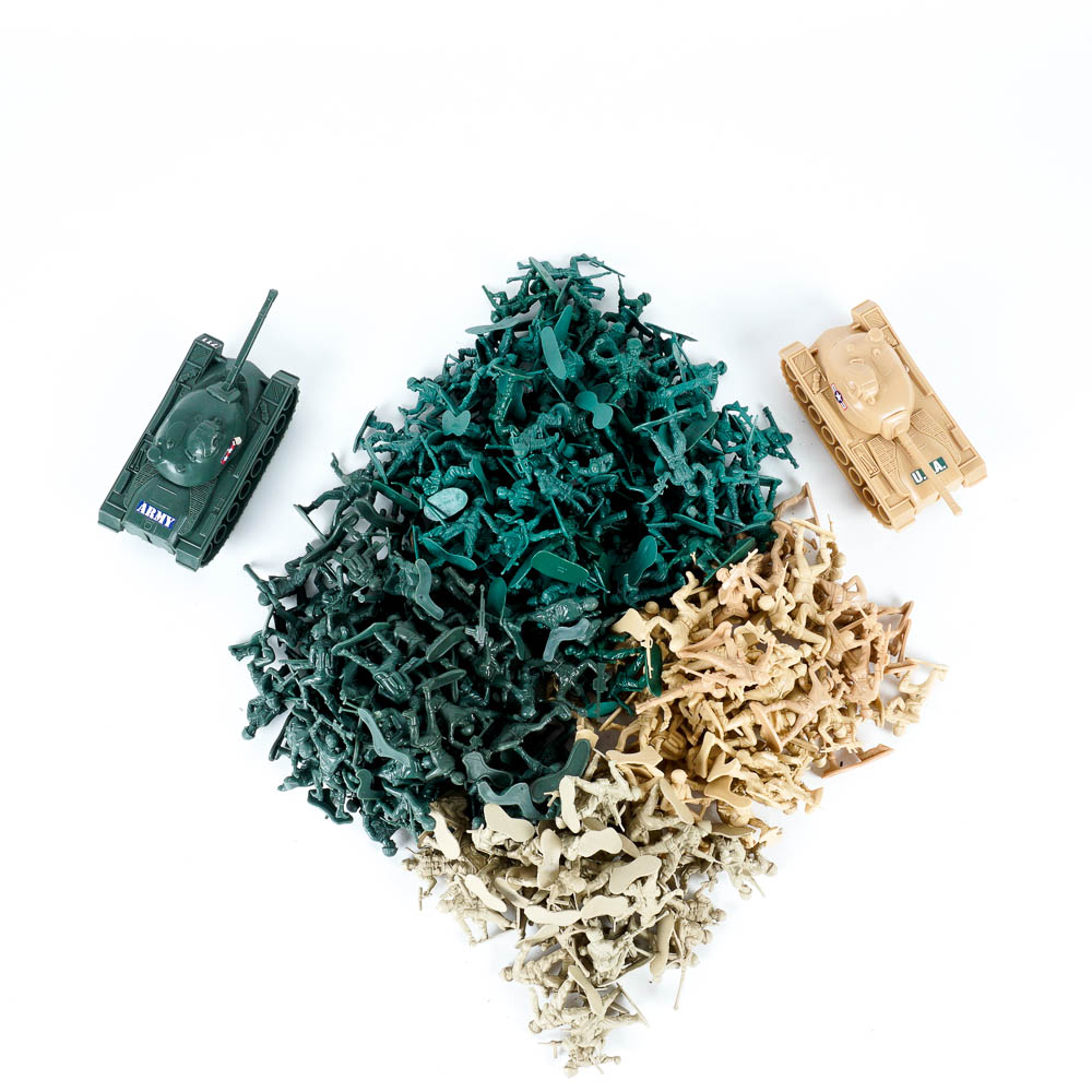 Plastic Toy Soliders and Vehicles