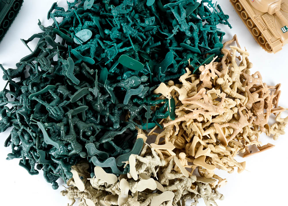 Plastic Toy Soliders and Vehicles