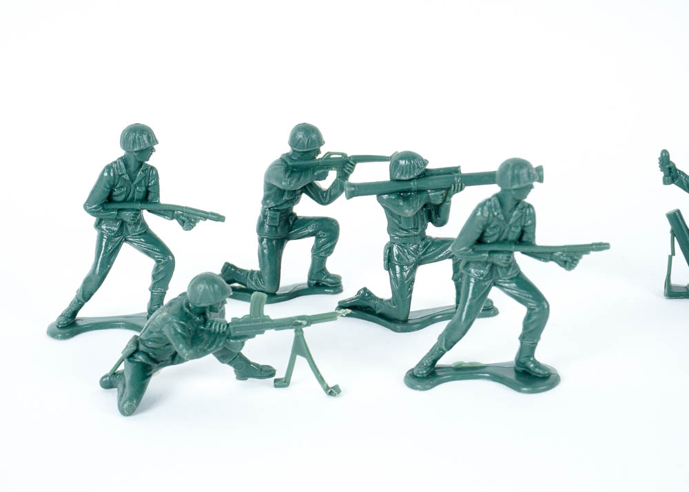 Plastic Toy Soliders and Vehicles