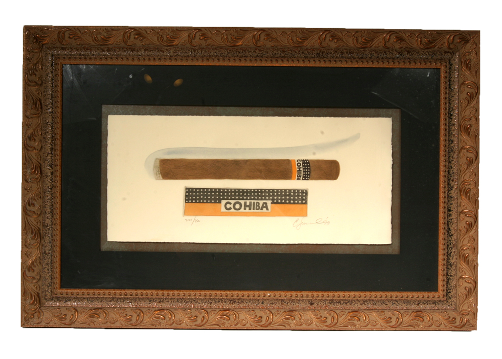 Signed Pop Art Cohiba Cigar Etching