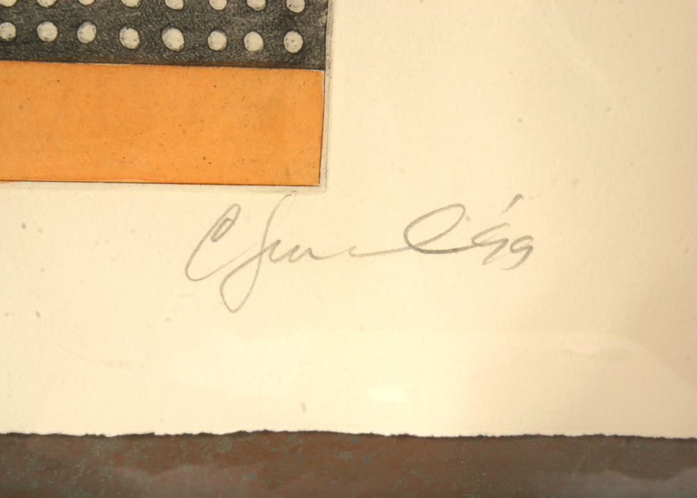 Signed Pop Art Cohiba Cigar Etching