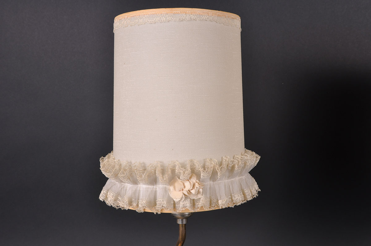 Pair of Vintage Ceramic Hand Painted Boudoir Lamps