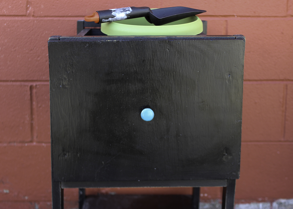 Wooden Box Planter Stand and Accessories