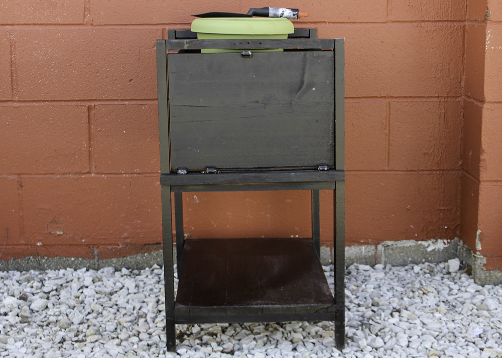 Wooden Box Planter Stand and Accessories