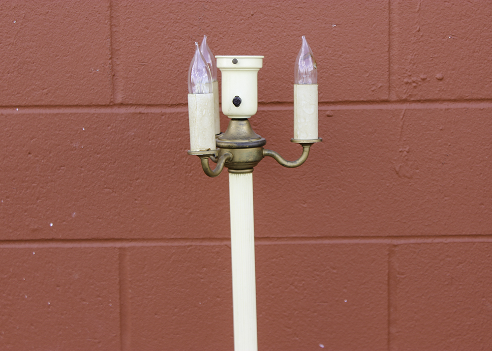 Vintage Cast Metal Floor Lamp