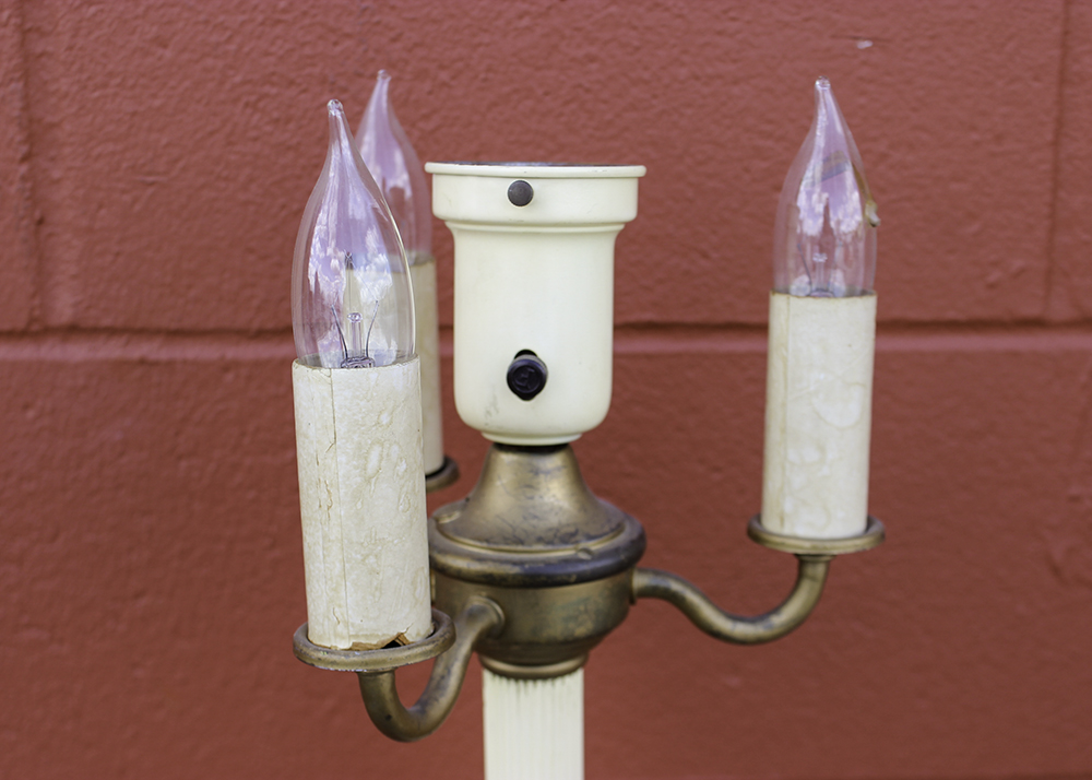 Vintage Cast Metal Floor Lamp