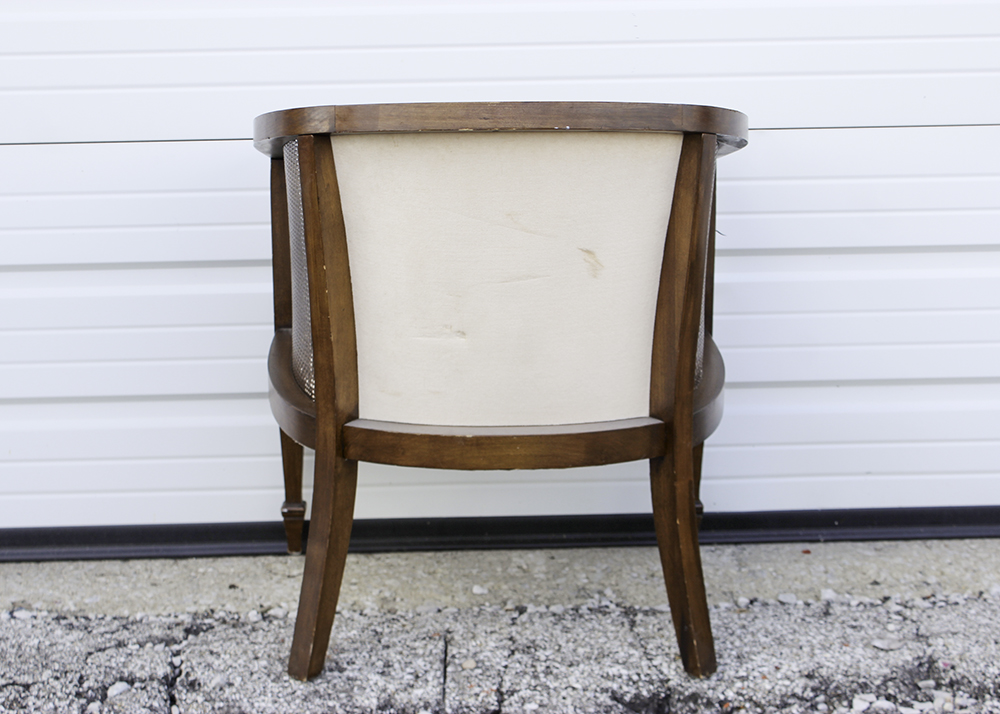 Pair of Vintage French Provincial Accent Chairs with Cane