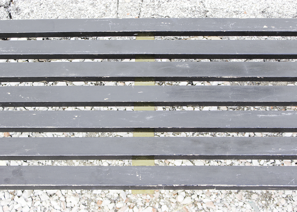 George Nelson Style Mid Century Modern Slat Bench