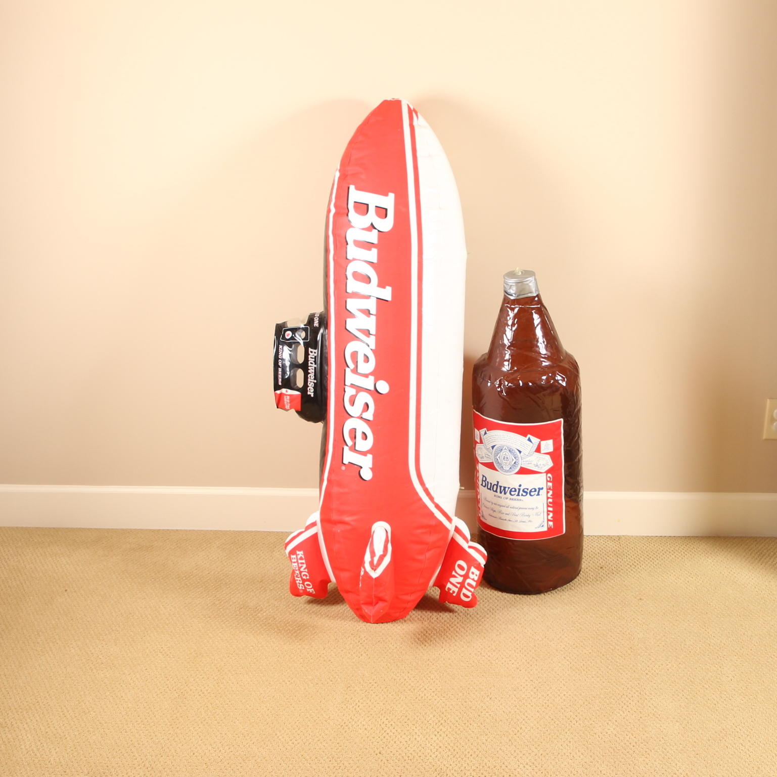Budweiser Inflatable Blimp and Bottle