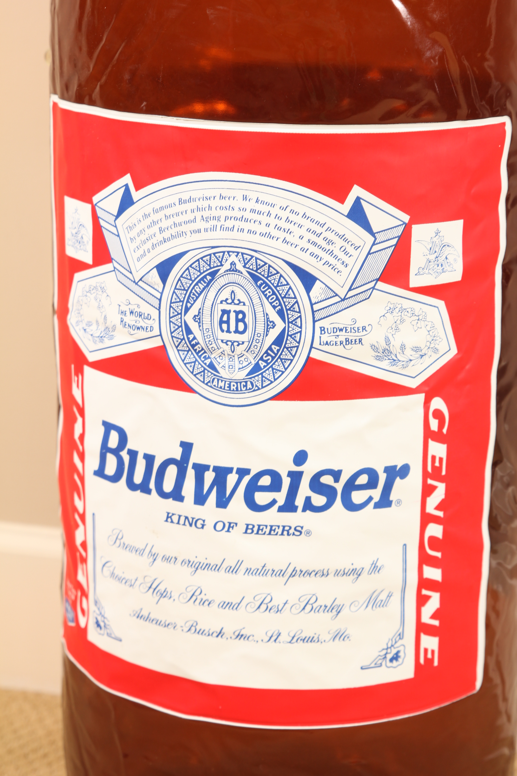 Budweiser Inflatable Blimp and Bottle