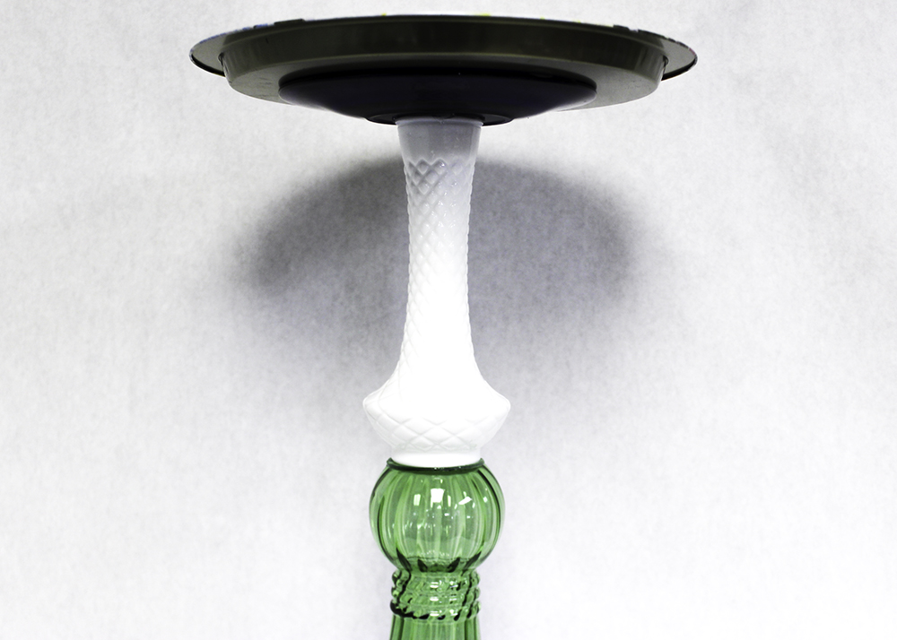 Artisan Made Colorful Glass Accent Table