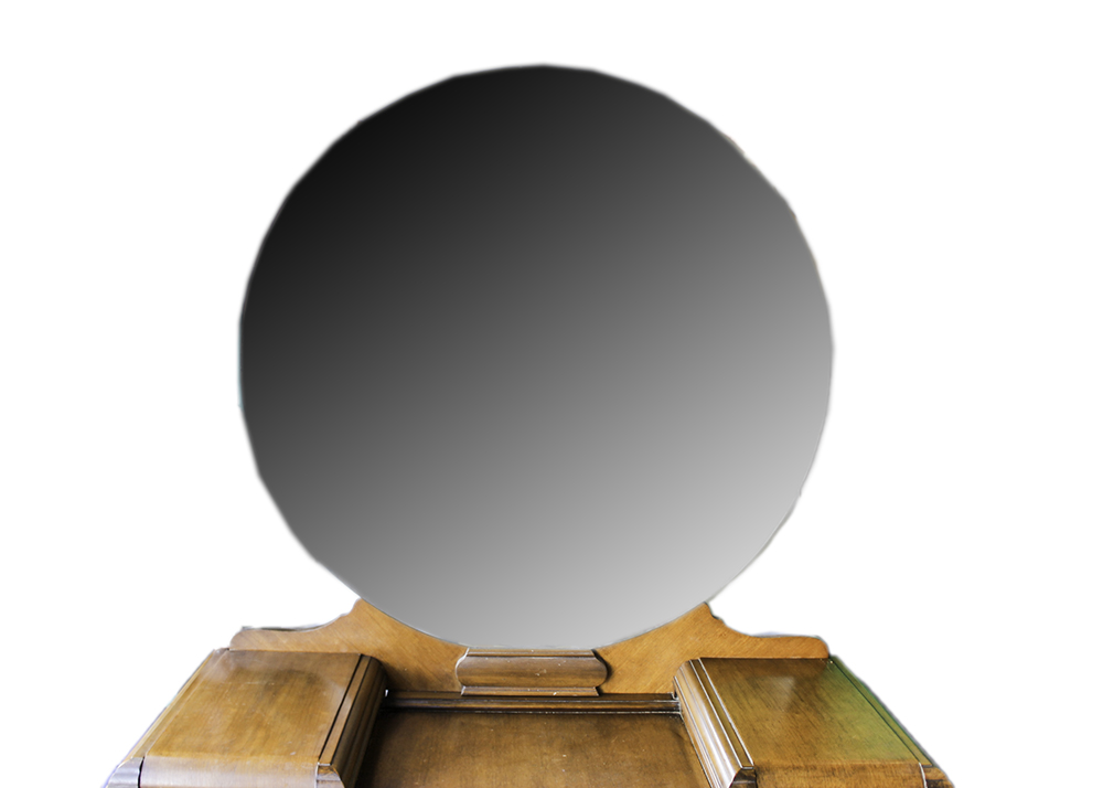 Vintage Art Deco Waterfall Dressing Table with Vanity Mirror