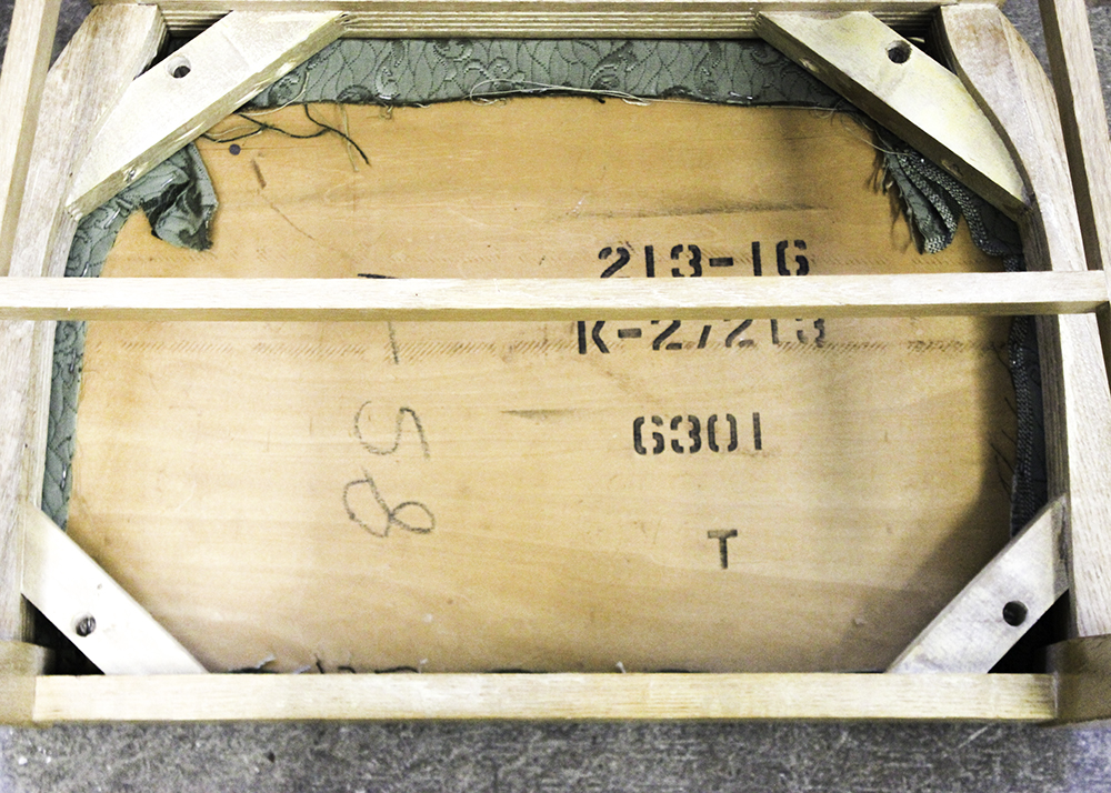 1950s Heywood Wakefield Style Birch Dressing Table, Vanity Mirror, and Stool