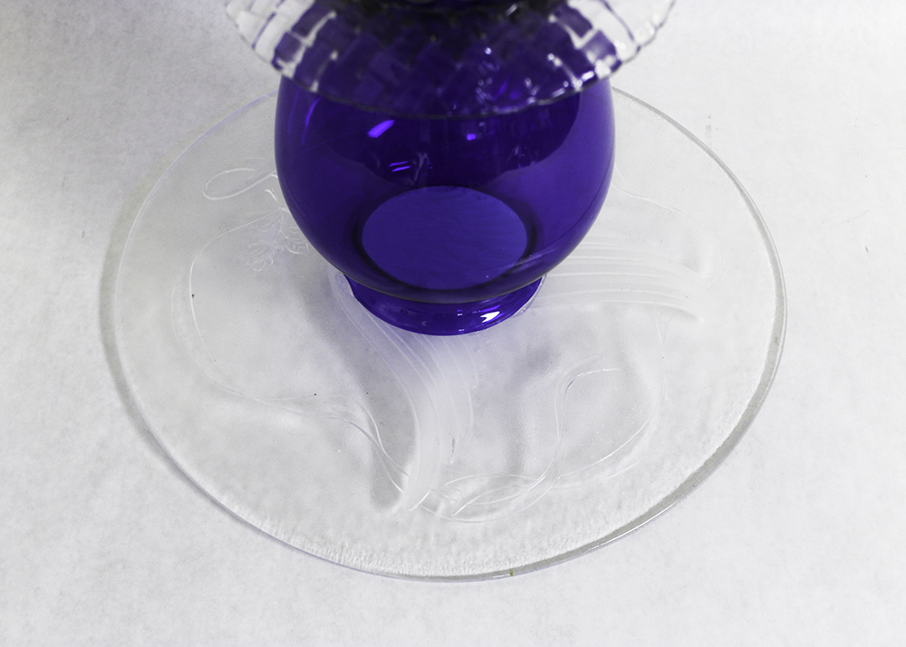 Artisan Made Colorful Glass Accent Table