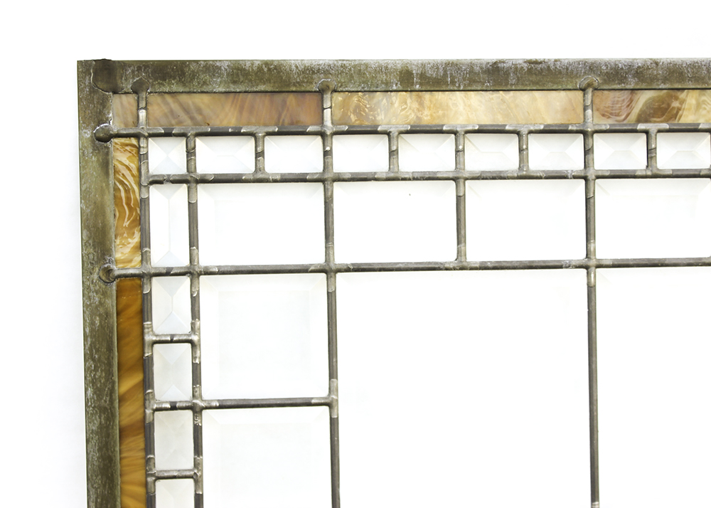 Salvaged Substantial Lead Glass Window Insert
