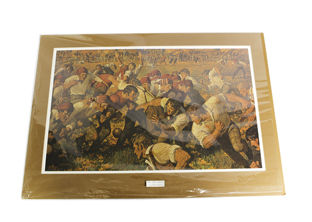 Collection of Four Arnold Friberg Football Offset Lithographs