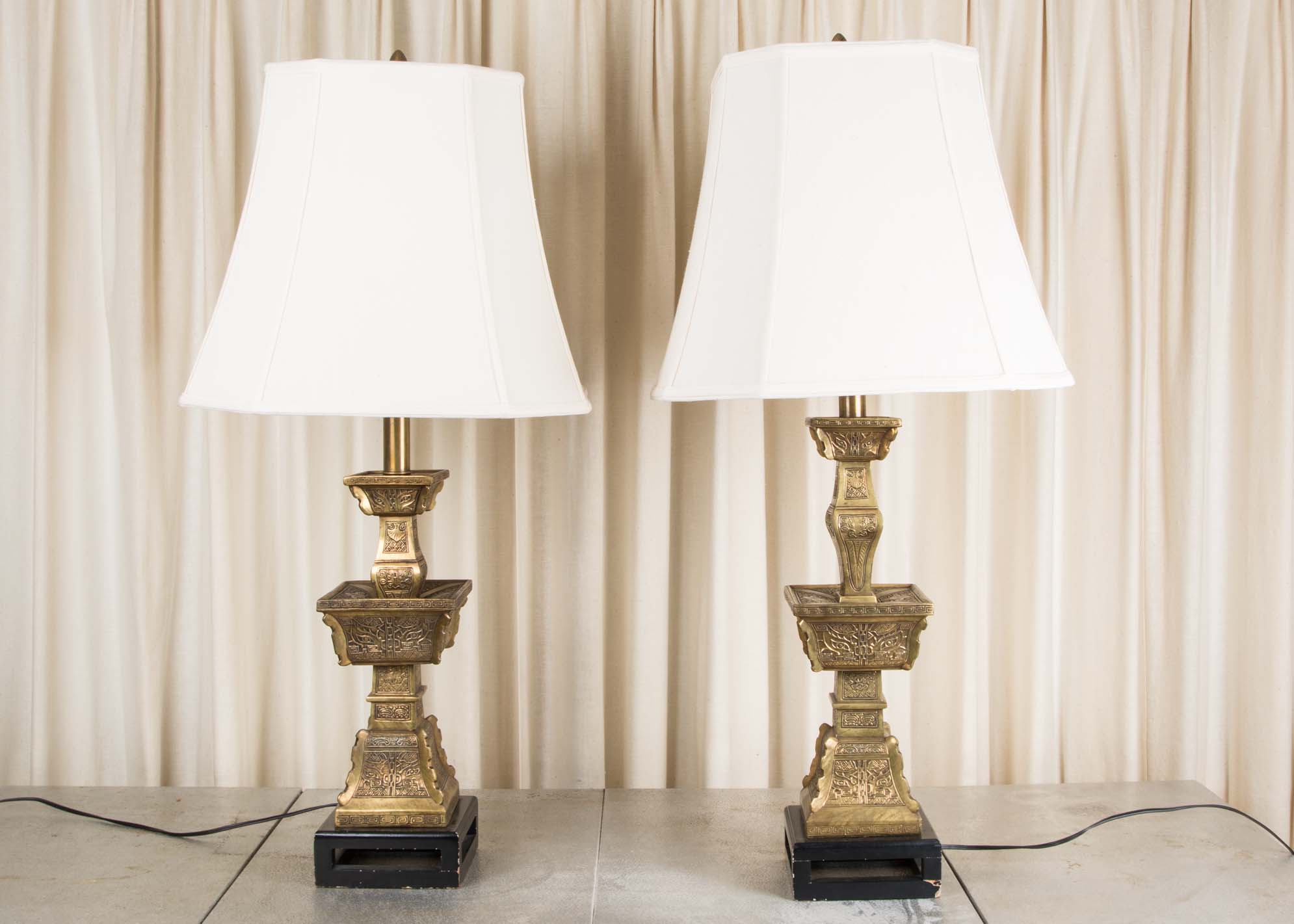 Vintage Frederick Cooper Asian Inspired Lamps