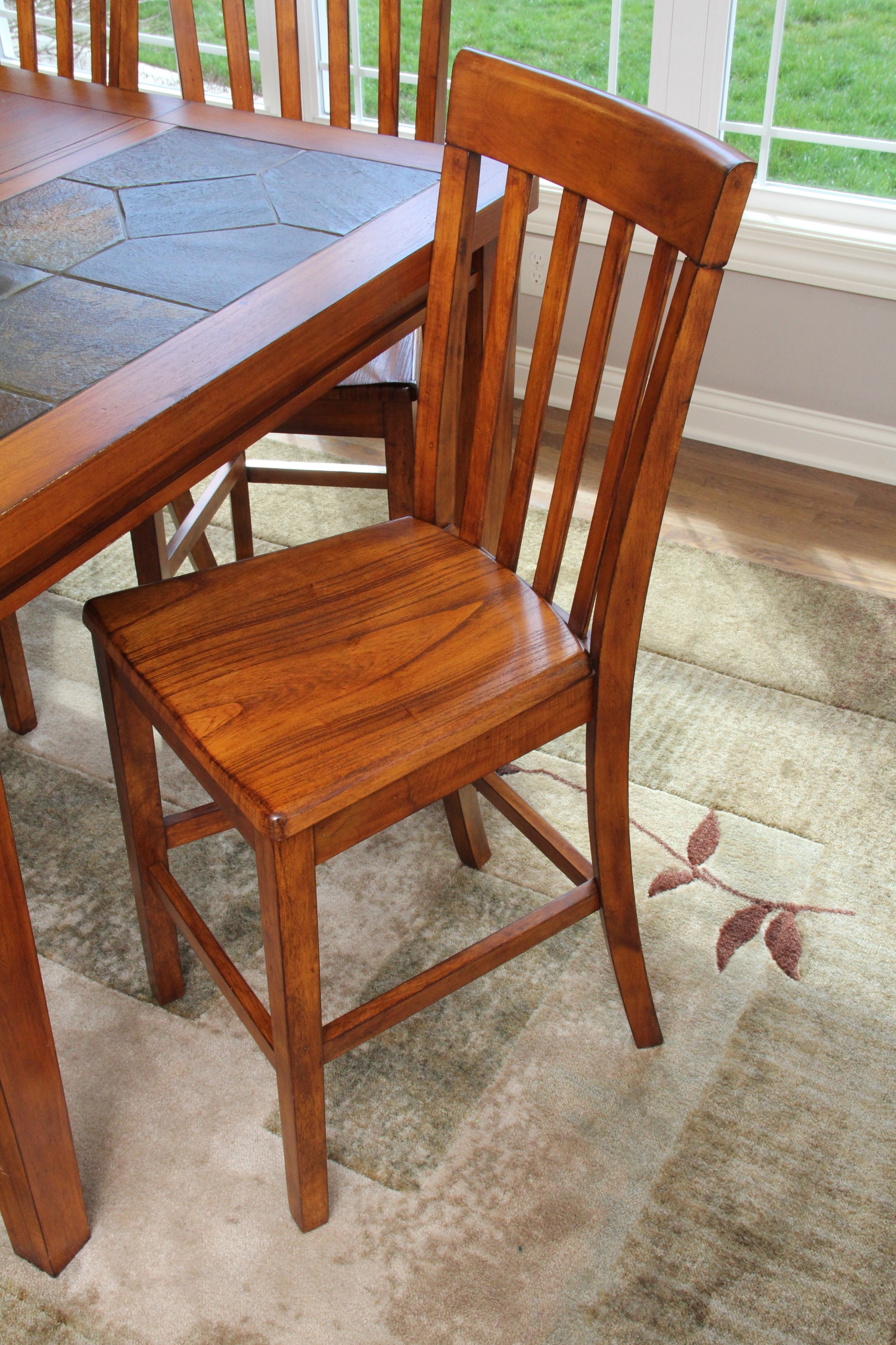 Riverside Slate Top Oak Dining Table and Chairs
