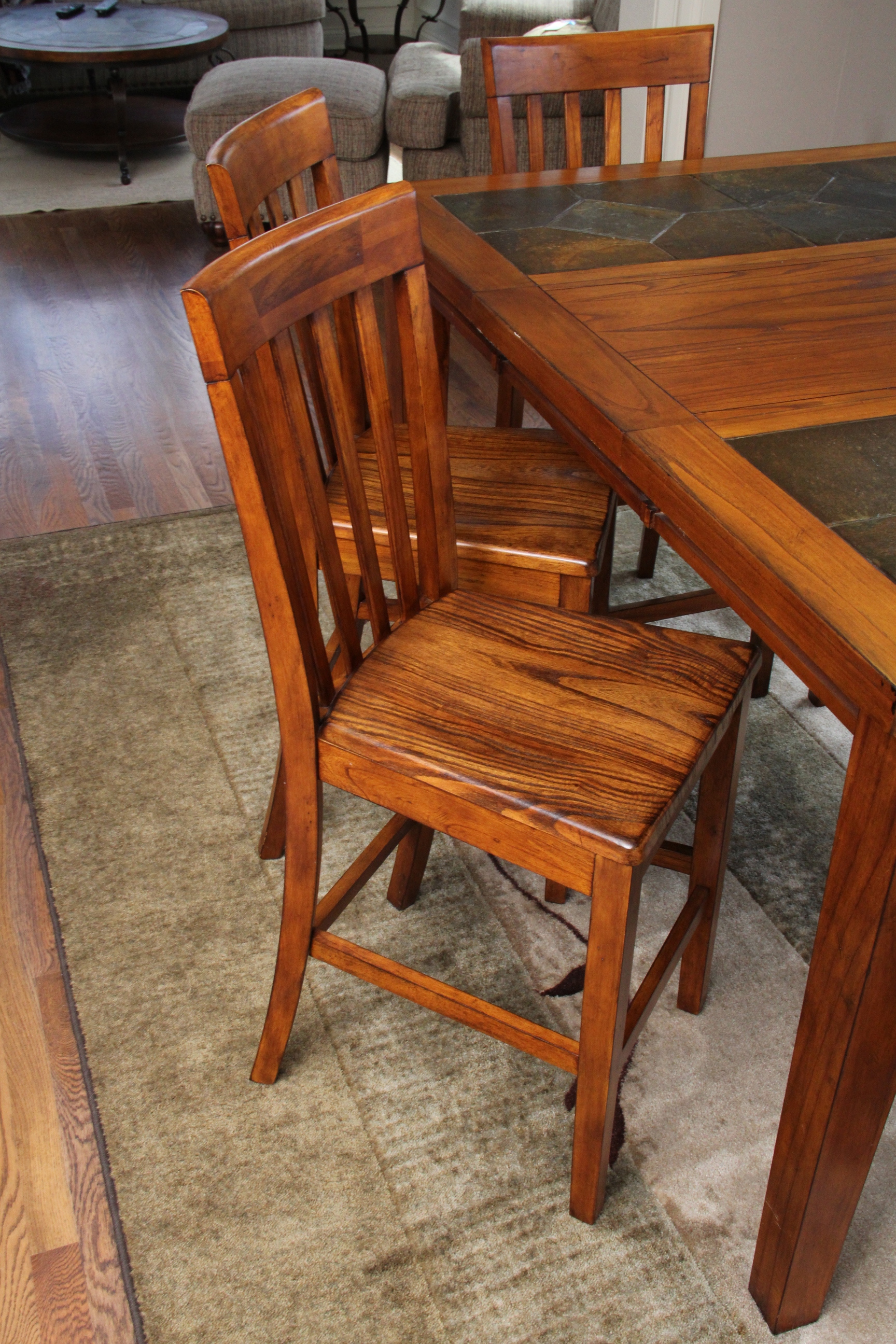 Riverside Slate Top Oak Dining Table and Chairs