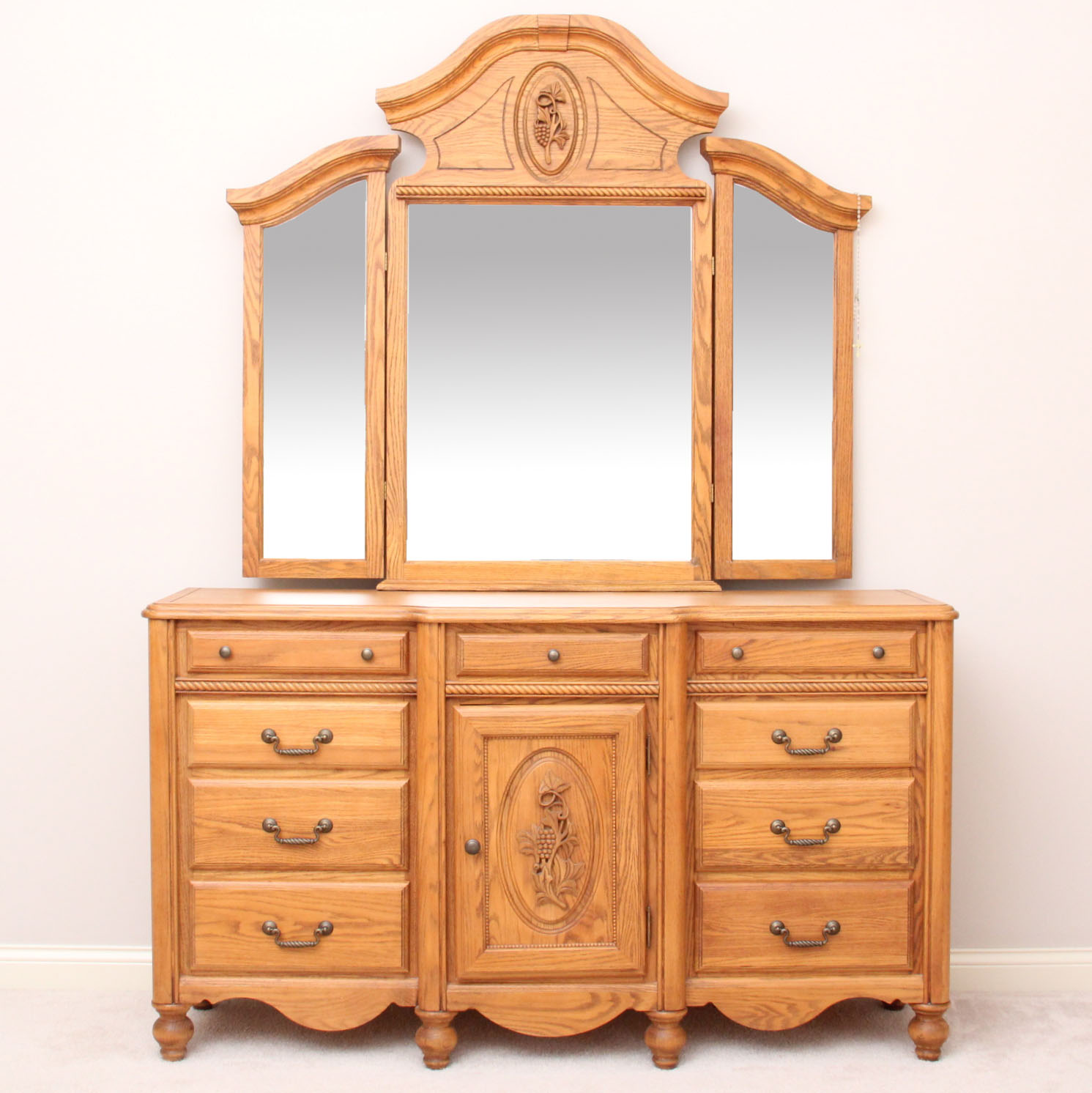 Arbek Oak Dresser with Mirror