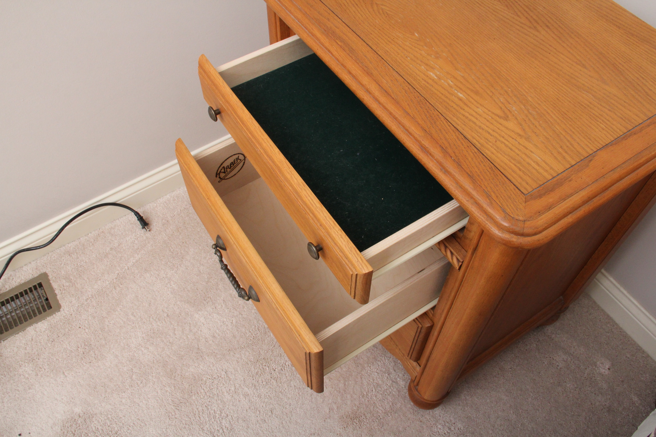 Pair of Arbek Oak Nightstands