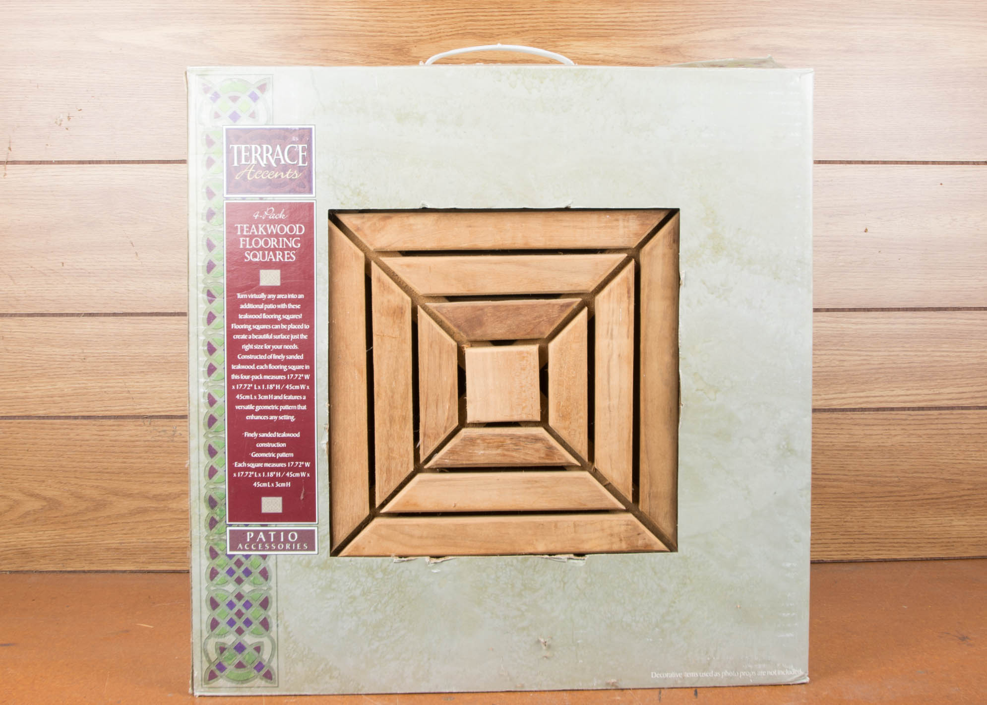 Terrace Accents Four Pack Teakwood Flooring Squares