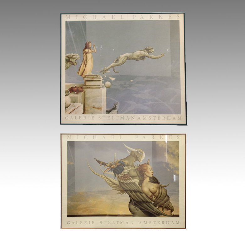 Duo of Michael Parkes Exhibition Posters