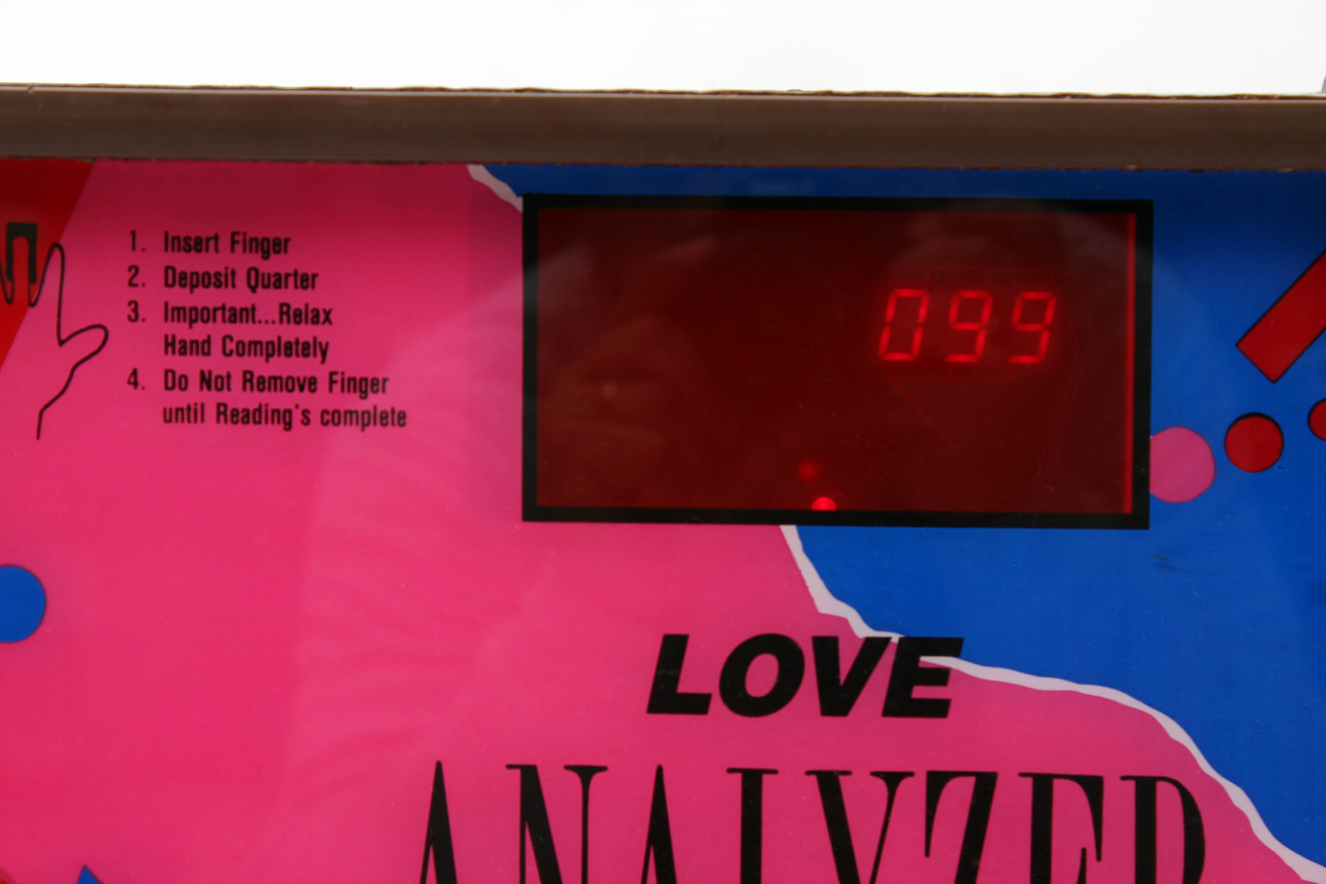 Vintage 1980's Love Analyzer Quarter Game