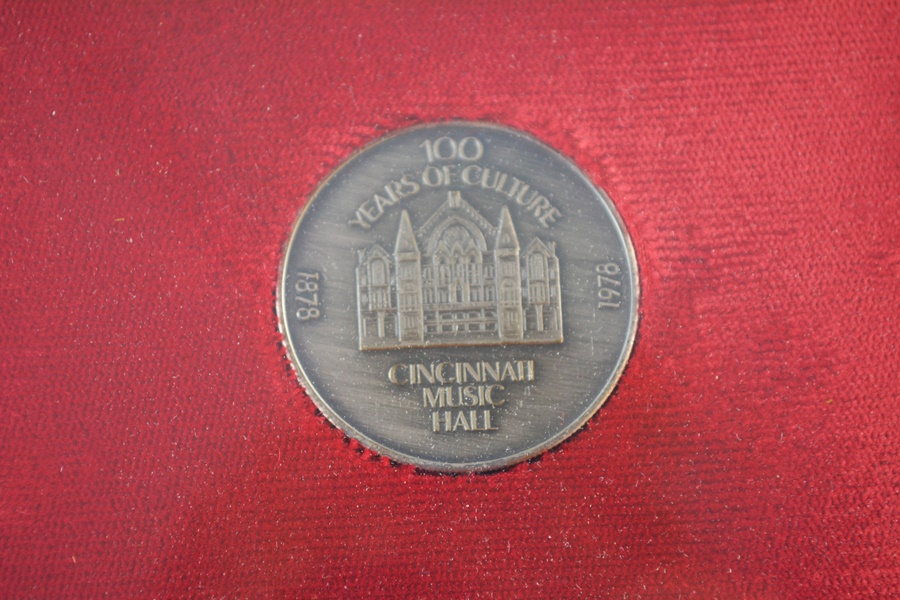 Framed Cincinnati Music Hall "100 Years of Culture - 1878-1978" Medallion