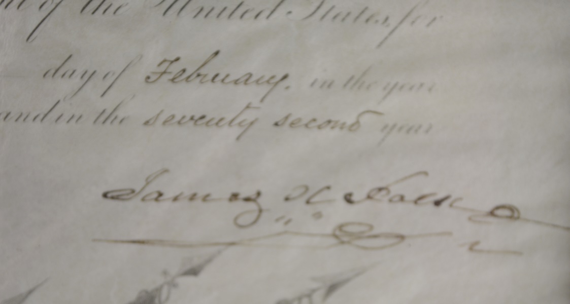 1848 Original Signed President Polk Letter of Appointment For Edward F. Abbott