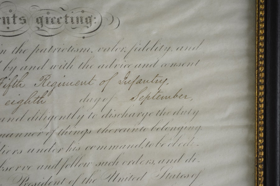 1848 Original Signed President Polk Letter of Appointment For Edward F. Abbott