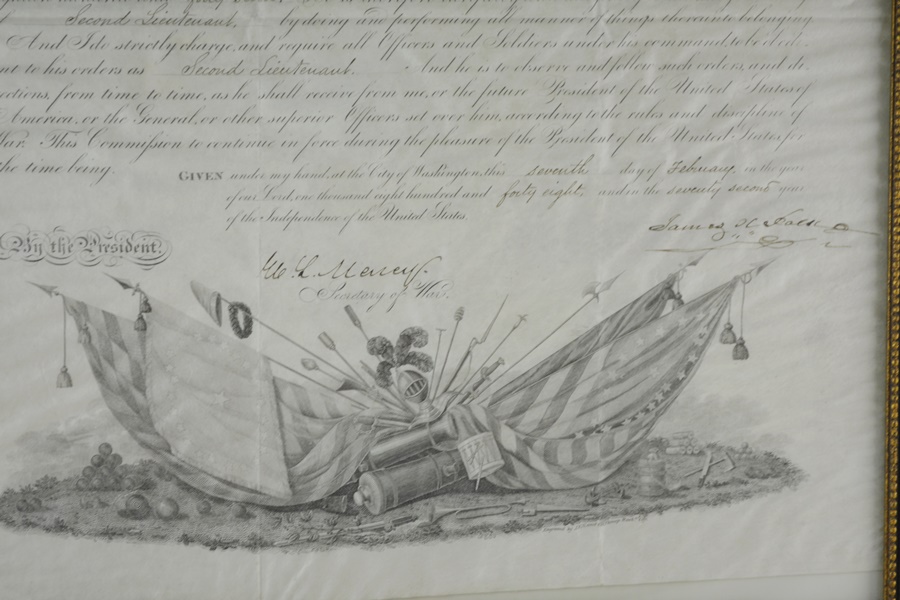 1848 Original Signed President Polk Letter of Appointment For Edward F. Abbott