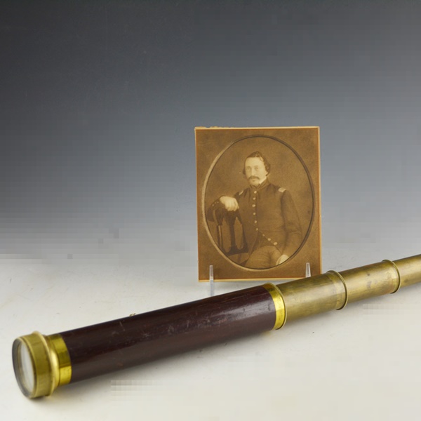 Antique Army Spyglass Of Major Edward F. Abbott