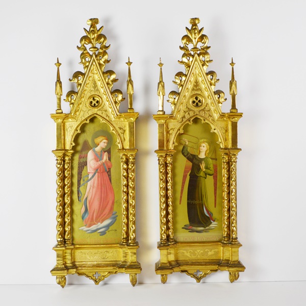 Pair of Framed Florentine Style Chromolithographs