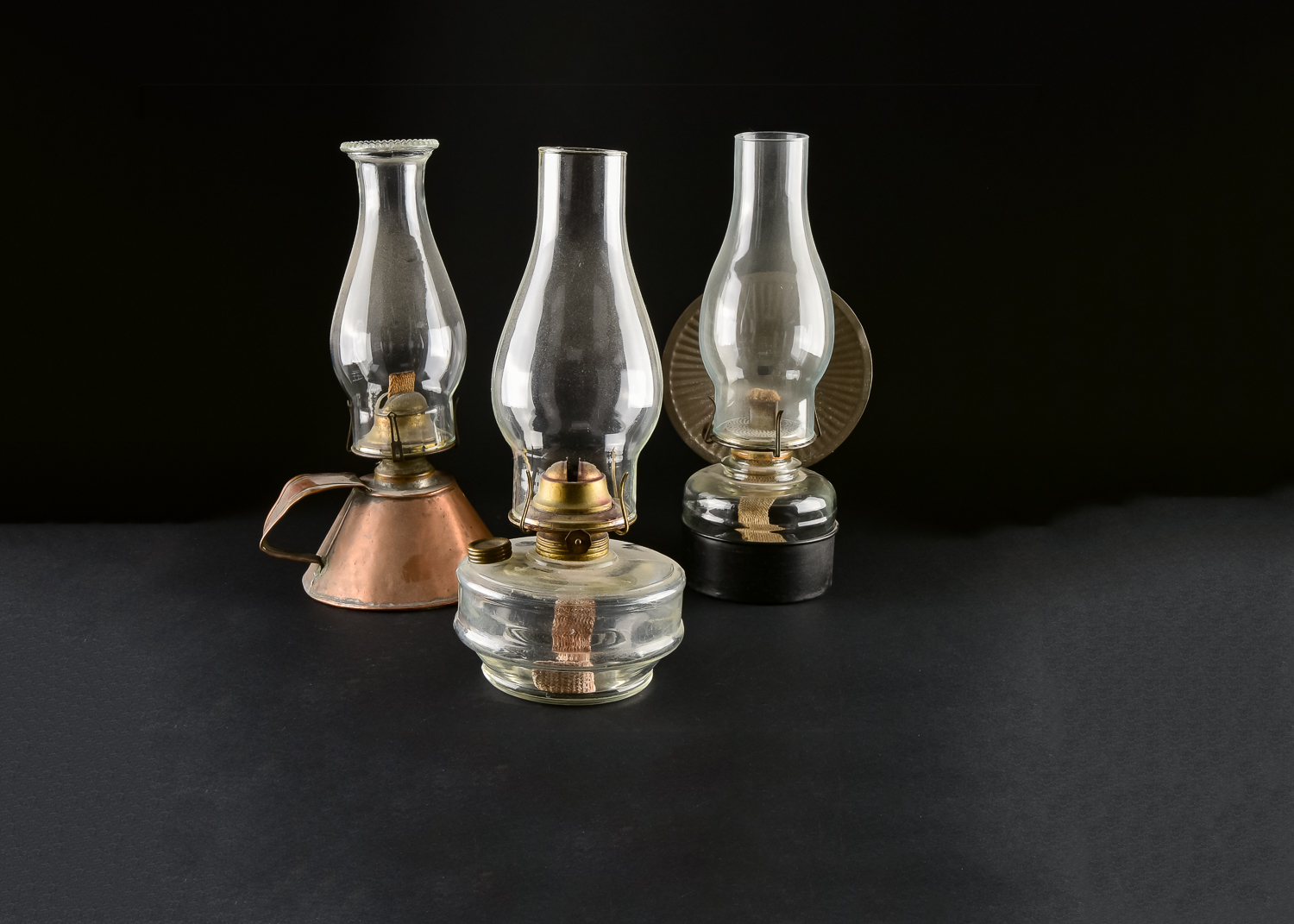 Vintage Oil Lamp Trio