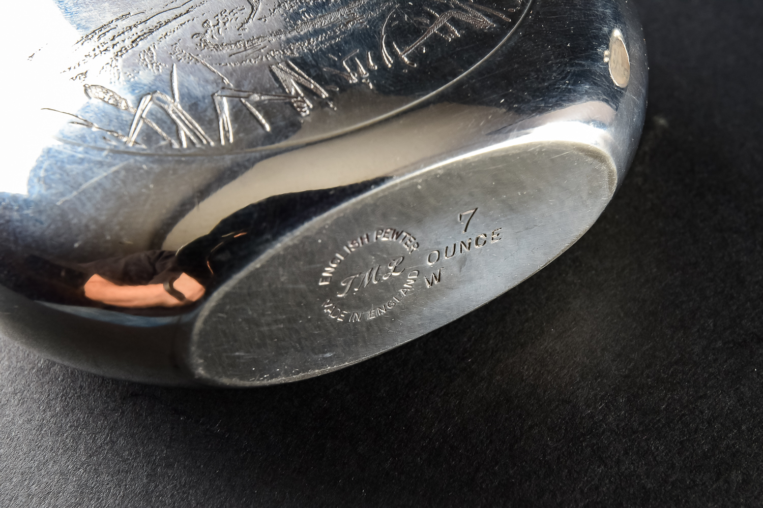 Pair of Flasks with Pewter Coasters