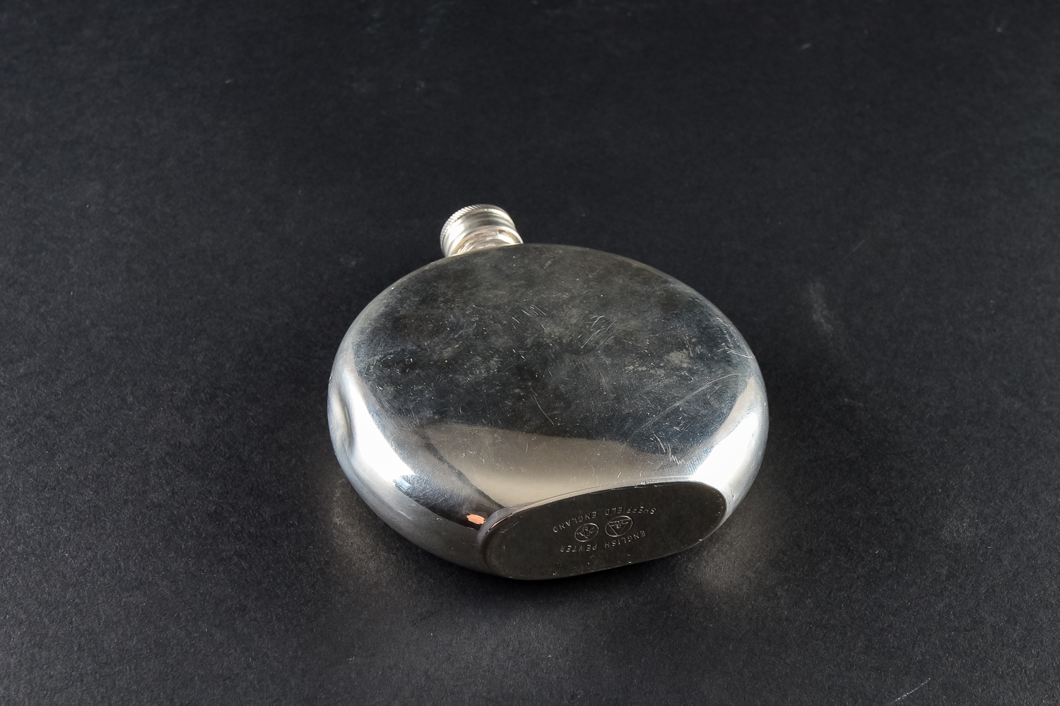 Pair of Flasks with Pewter Coasters