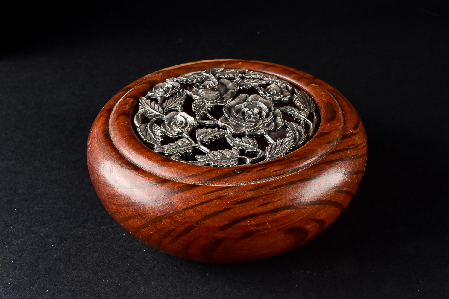 Collection of Wood and Glass Vanity Accessories