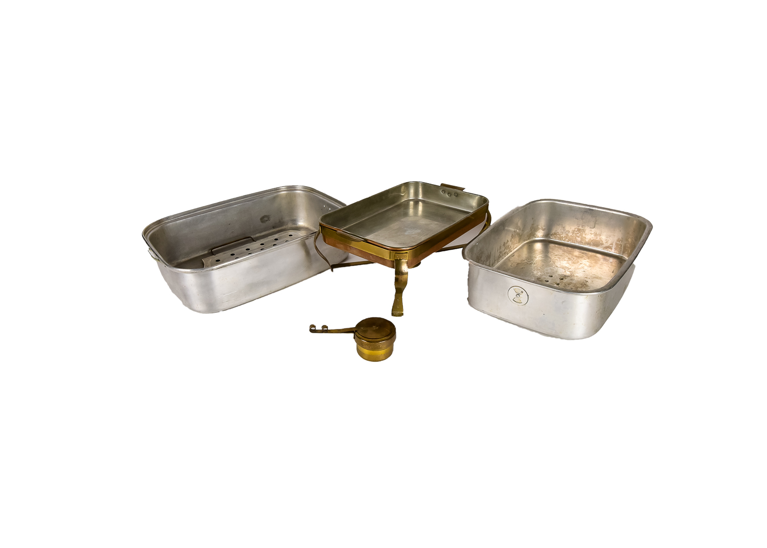 Aluminum Roaster and Copper Chaffing Dish