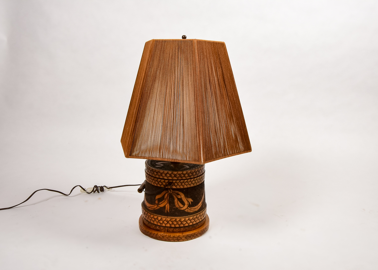 Pyrography Bucket Lamp
