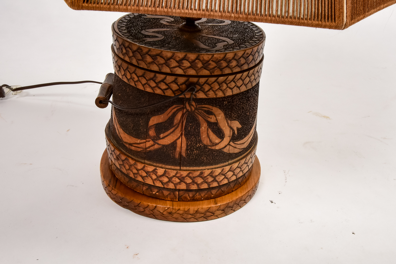 Pyrography Bucket Lamp