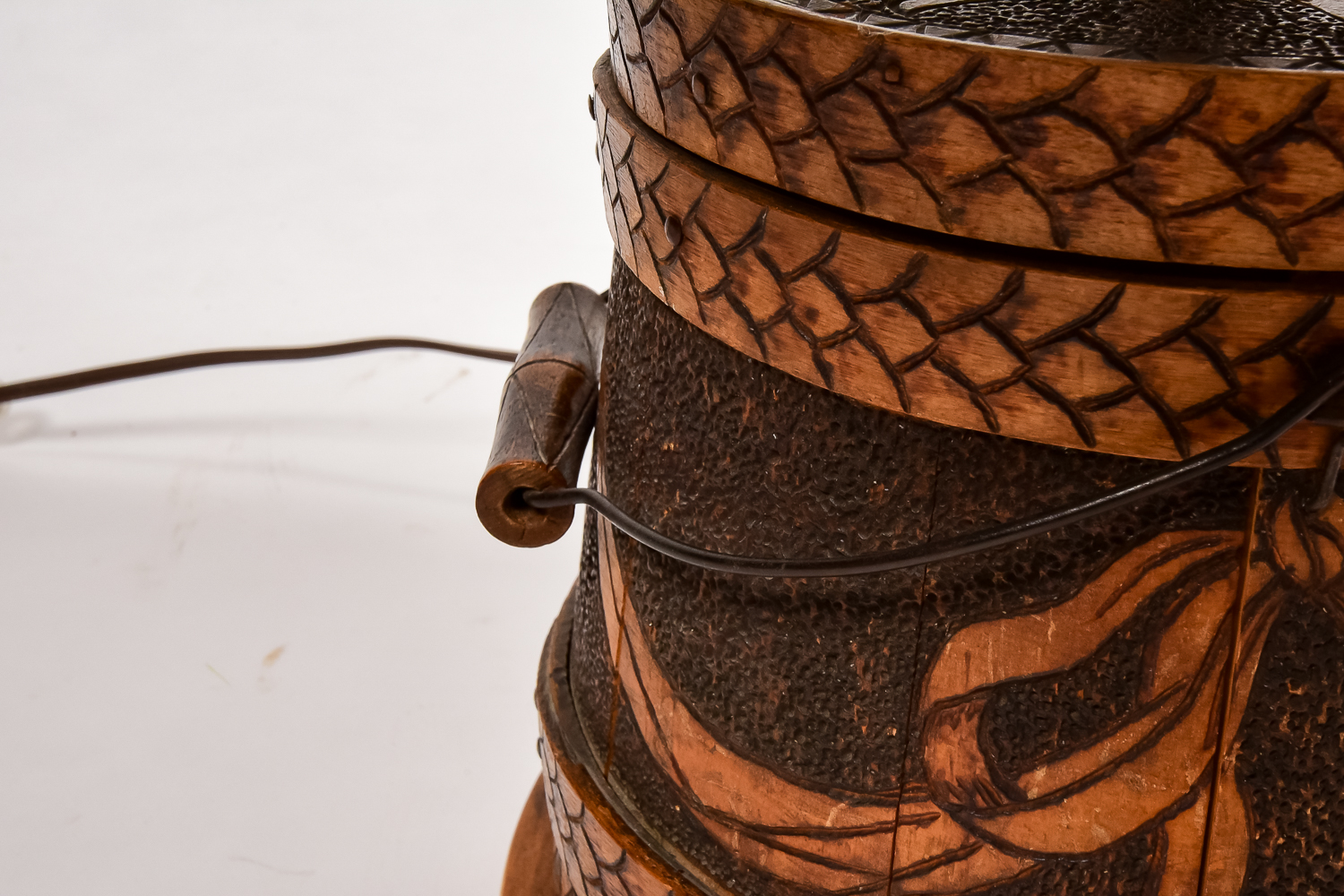 Pyrography Bucket Lamp