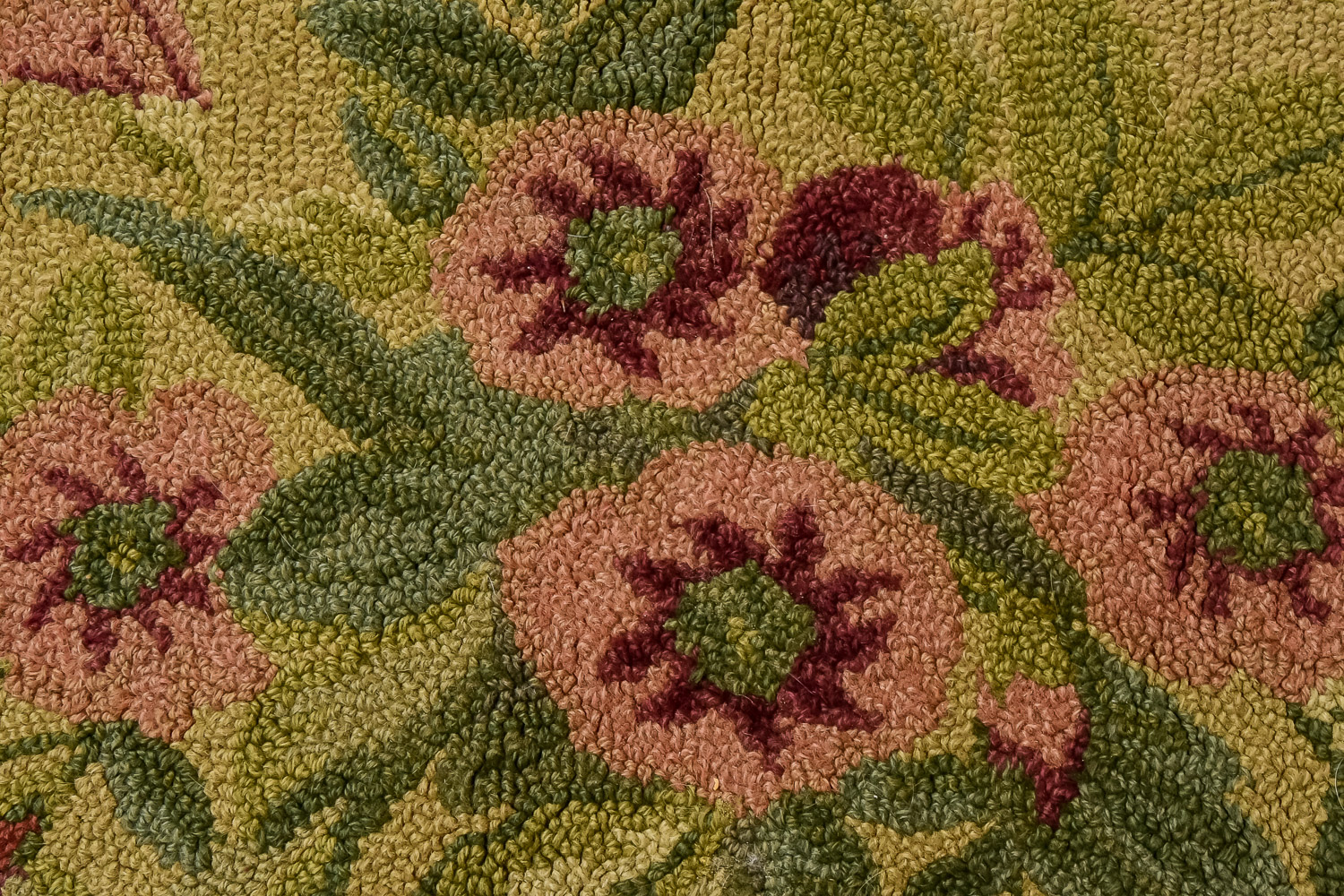 Three Floral Hooked Rugs